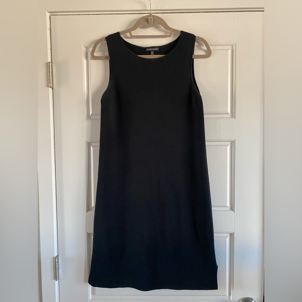 Black Knit Sleeveless Eileen Fisher Dress